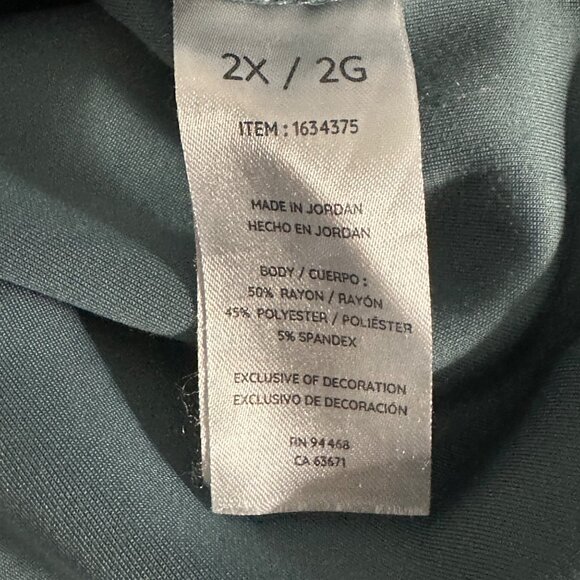 Sage Collective women’s sz 2X sage green soft long sleeve drop shoulder cozy top - Picture 4 of 6